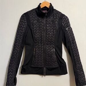 SALE!!! Zella Black Lightweight Ski Jacket with Collar, Double Zip and Pockets